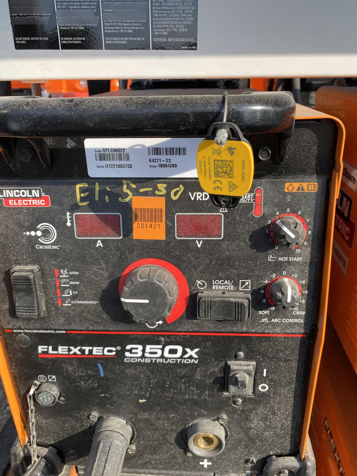 2020 LINCOLN ELECTRIC FLEXTEC 350X