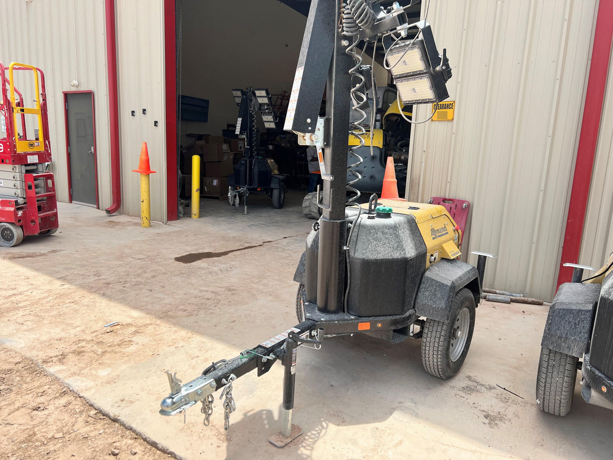 2022 Allmand NLV3GR (4) LED Light Fixture 350W, 23' Vertical Mast, 3kW Prime, Towable, ES Decals, T3