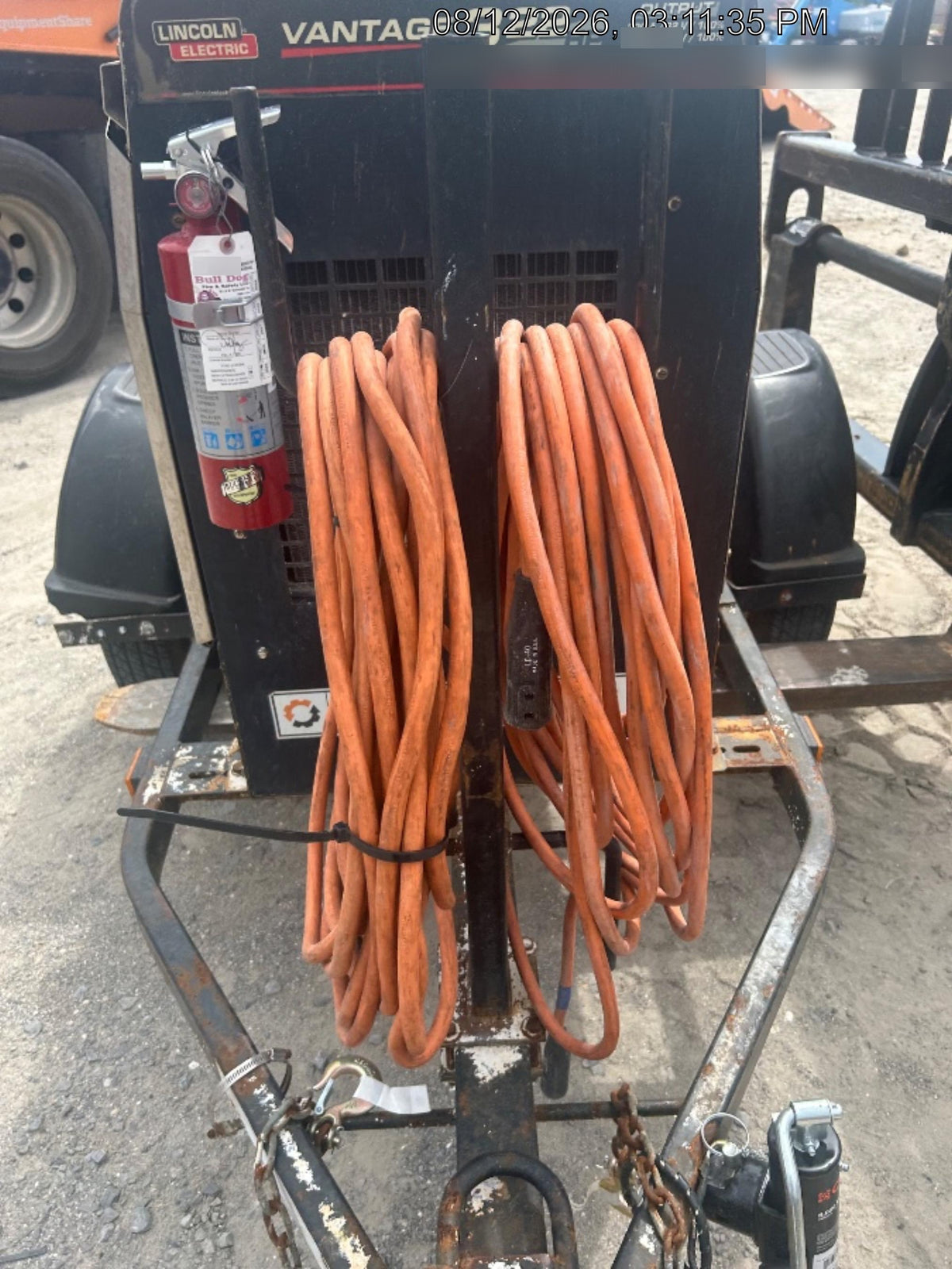 2019 Lincoln Electric Vantage 322 Ready-Pak 3, Two Wheel Trailer, Fender and Light Kit, Cable Rack