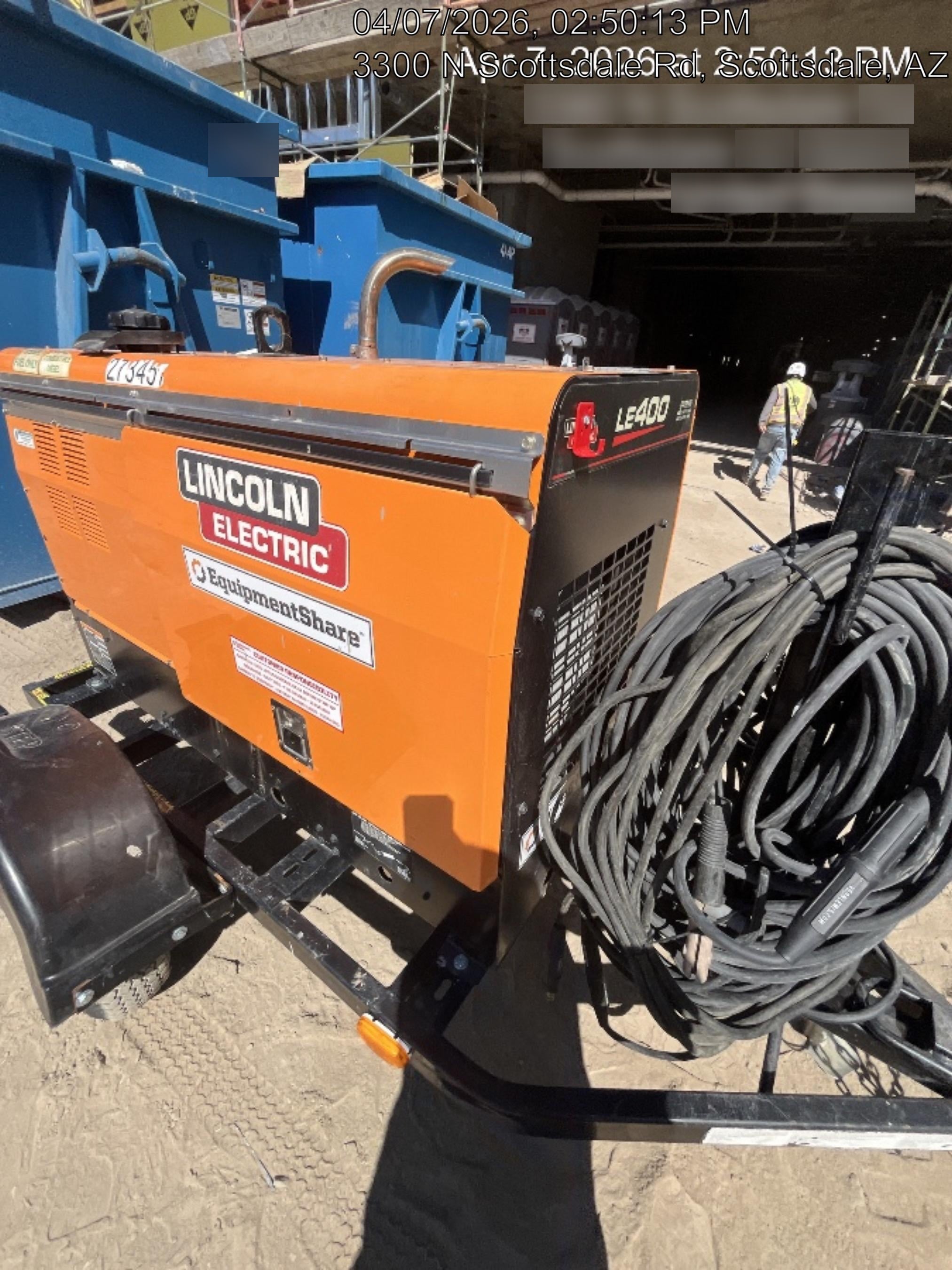 2022 Lincoln Electric LE400 Kubota V1505, Trlr, Cable Rack, Light Kit, ES Decals, T3