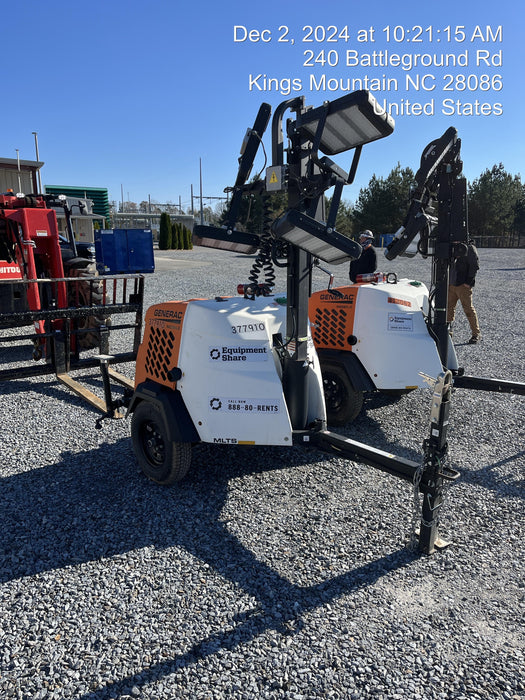 2023 Generac MLT2 Diesel, Flex Switch 120V Input, Powerzone Controller, 
(4) 320W LED Lights, 4kW Generator, 39.9 Gal Fuel Tank, 2" Ball, T3