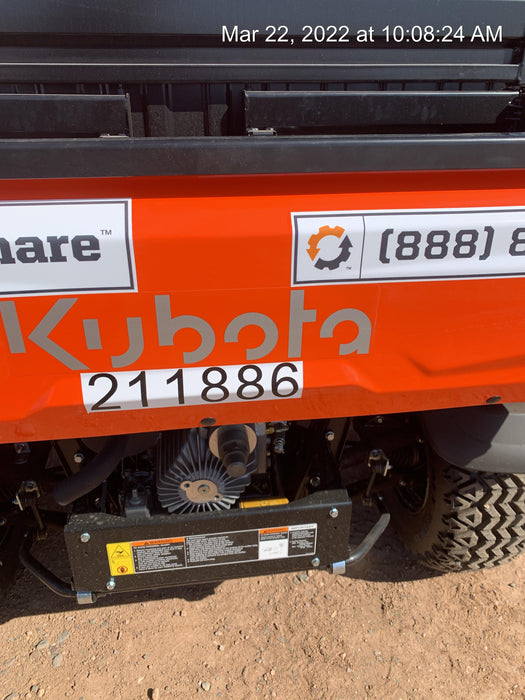 2022 Kubota RTV-X1140W-H Plastic Canopy, Windshield Acrylic Clear, LED Strobe Light, Wire Harness Kit, Back up Alarm