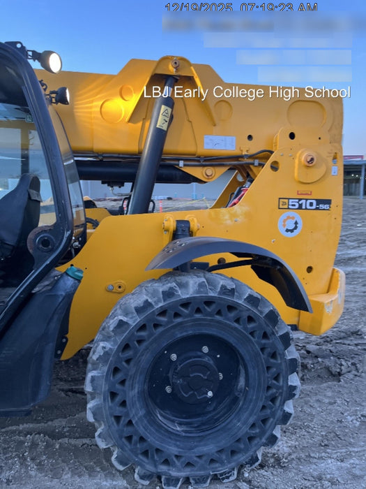 2019 JCB 510-56 Canopy, 74 HP, Solid Tires, STD Worklight, Beacon, Aux Hydraulics, Lifting Eye, Back up Alarm w/66" Carriage/60" Forks