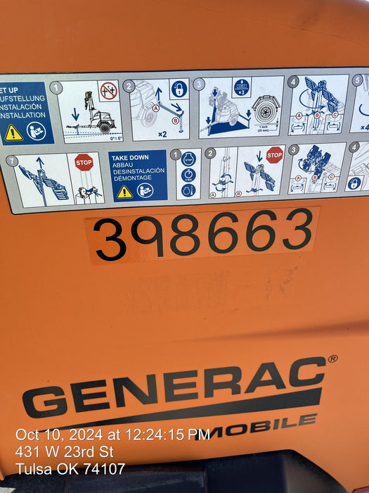 2024 Generac MLT2 Diesel, Flex Switch 120V Input, Powerzone Controller, 
(4) 320W LED Lights, 4kW Generator, 39.9 Gal Fuel Tank, 2" Ball, T3