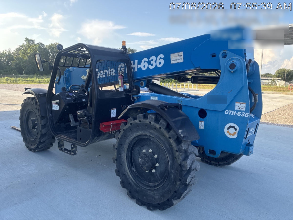 2018 Genie GTH-636 Genie GTH-636 w/Open ROPS, Work Lights, Solid Tires, RH Cab Mesh, Beacon, 48" Carriage and Forks
