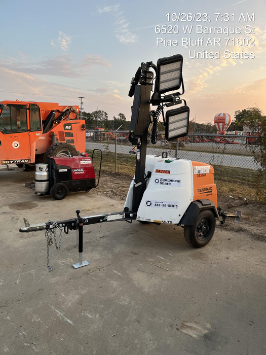 2023 Generac MLT2 Diesel, Flex Switch 120V Input, Powerzone Controller, (4) 320W LED Lights, 4kW Generator, 39.9 Gal Fuel Tank, 2" Ball, T3