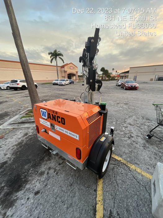 2023 Wanco WLTT-4MM4K Diesel, Deep Sea Controller, Shore Power Plug, Auto Start, (4) 350W LED Floodlights, 4kW Generator, 60 Gal Fuel Tank, 2" Ball, T3