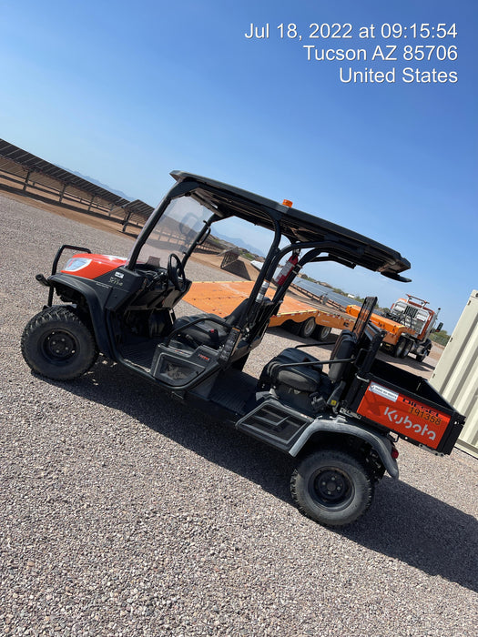 2022 Kubota RTV-X1140W-H Plastic Canopy, Windshield Acrylic Clear, LED Strobe Light, Wire Harness Kit, Back up Alarm