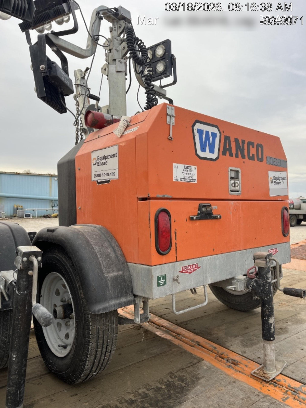 2024 Wanco WLTT-4MM4K Diesel, Deep Sea Controller, Shore Power Plug, Auto Start, (4) 350W LED Floodlights, 4kW Generator, 60 Gal Fuel Tank, 2" Ball, T3