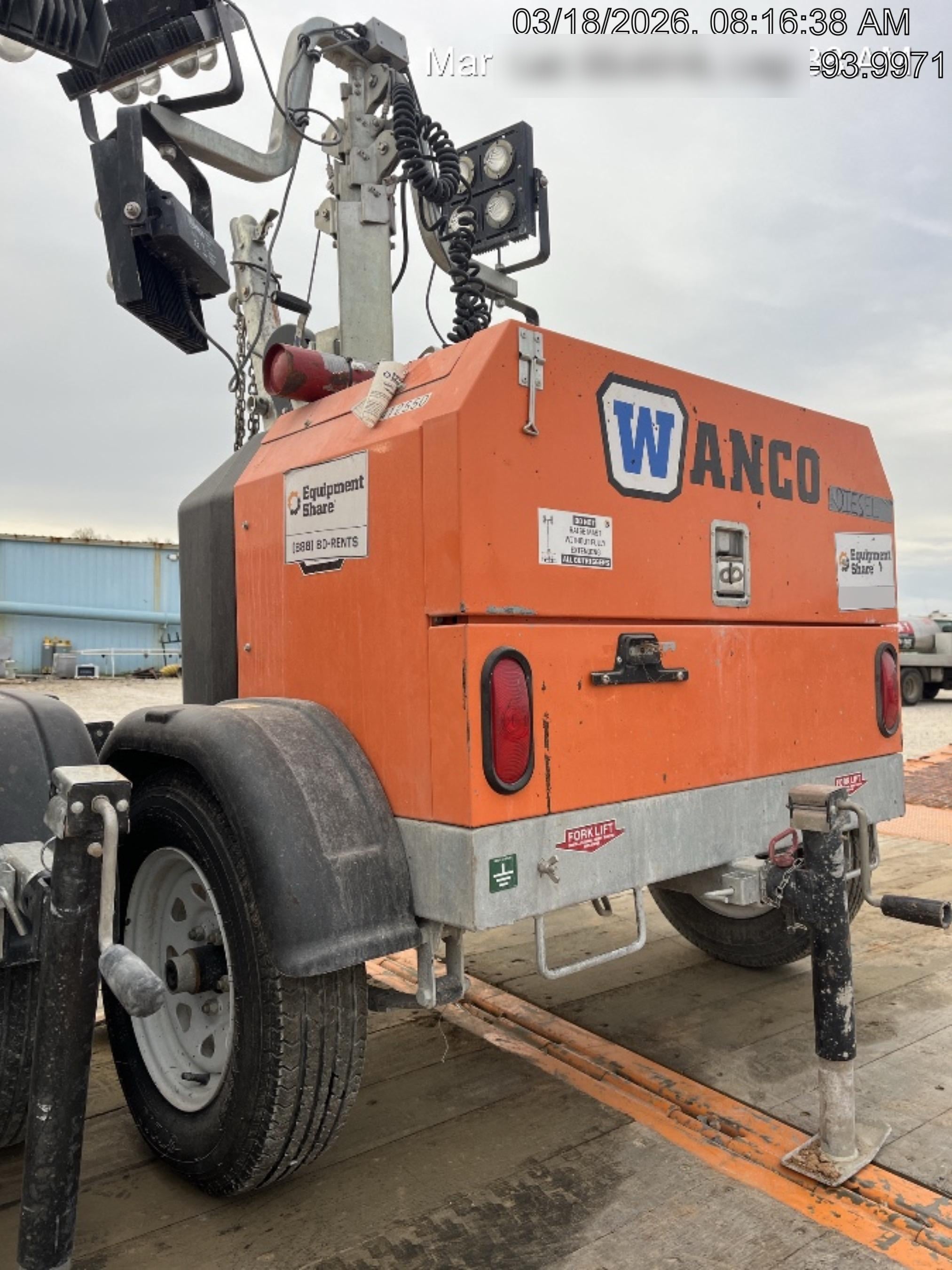 2024 Wanco WLTT-4MM4K Diesel, Deep Sea Controller, Shore Power Plug, Auto Start, (4) 350W LED Floodlights, 4kW Generator, 60 Gal Fuel Tank, 2" Ball, T3