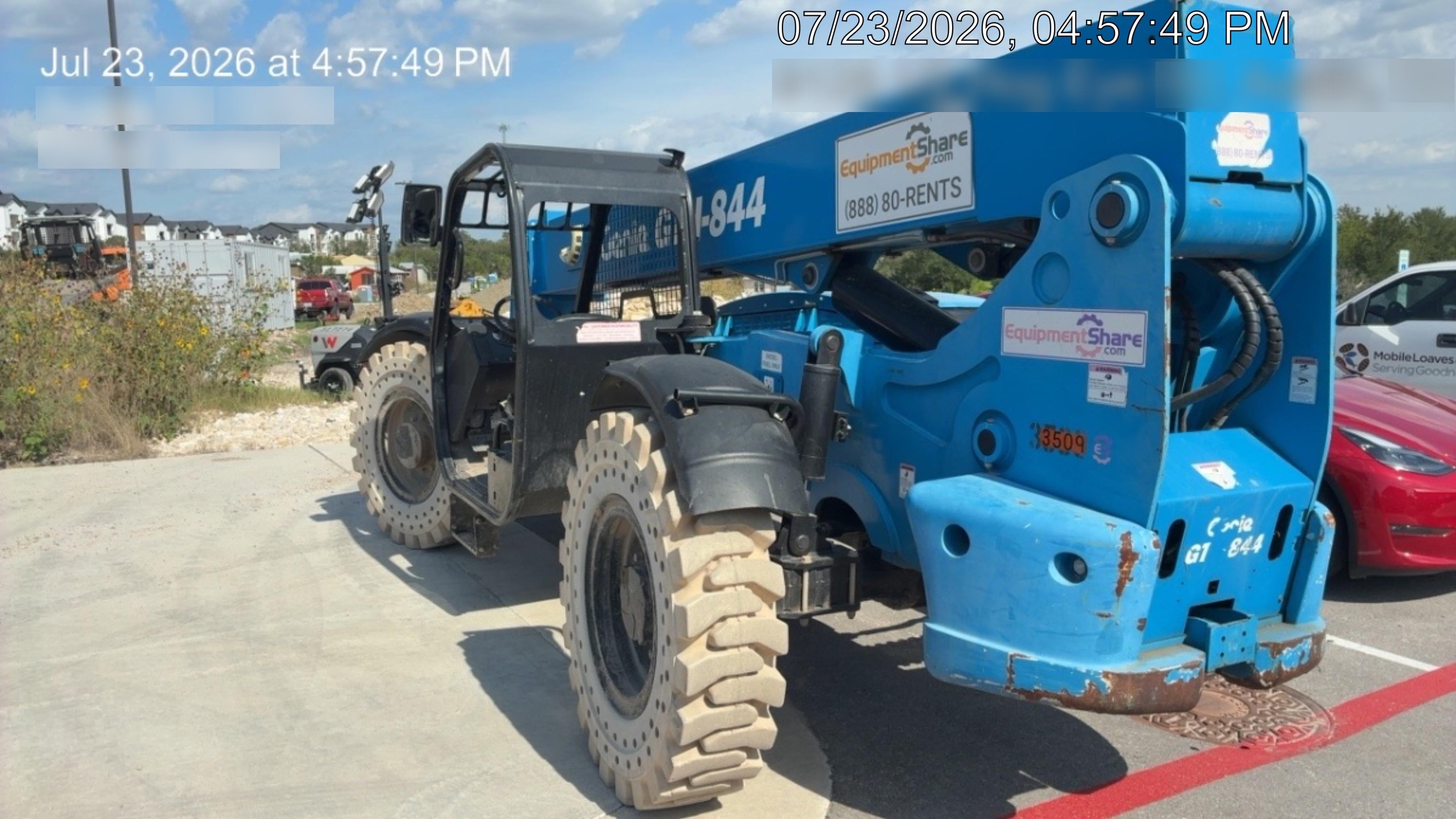 2017 Genie GTH-844 Diesel Engine, Solid Tires, 60" Carriage, Open ROPS