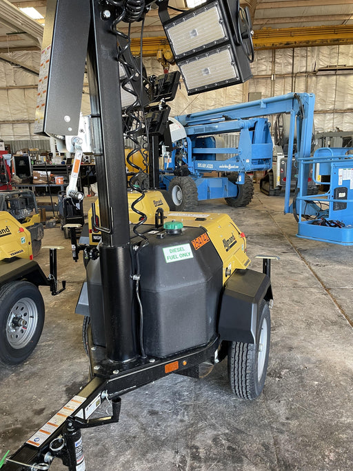 2022 Allmand NLV3GR (4) LED Light Fixture 350W, 23' Vertical Mast, 3kW Prime, Towable, ES Decals, T3