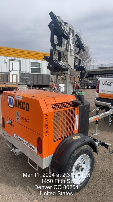 2023 Wanco WLTT-4MM4K Diesel, Deep Sea Controller, Shore Power Plug, Auto Start, (4) 350W LED Floodlights, 4kW Generator, 60 Gal Fuel Tank, 2" Ball, T3