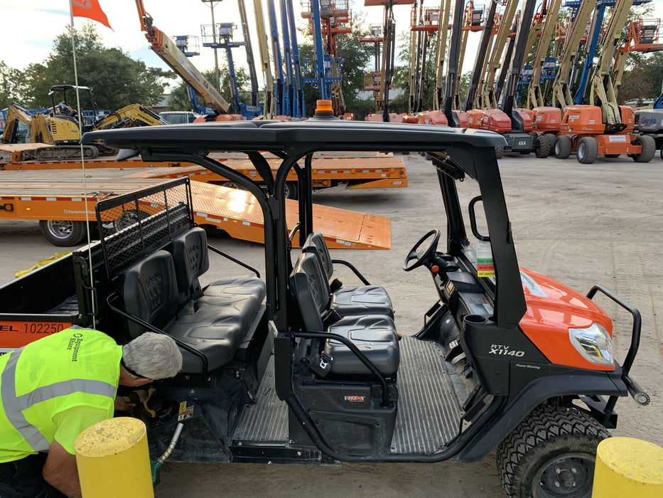 Kubota RTV-X1140W-H 4WD, LED Strobe, Windshield Acrylic Clear, Plastic Canopy, Wire Harness Kit, Backup Alarm