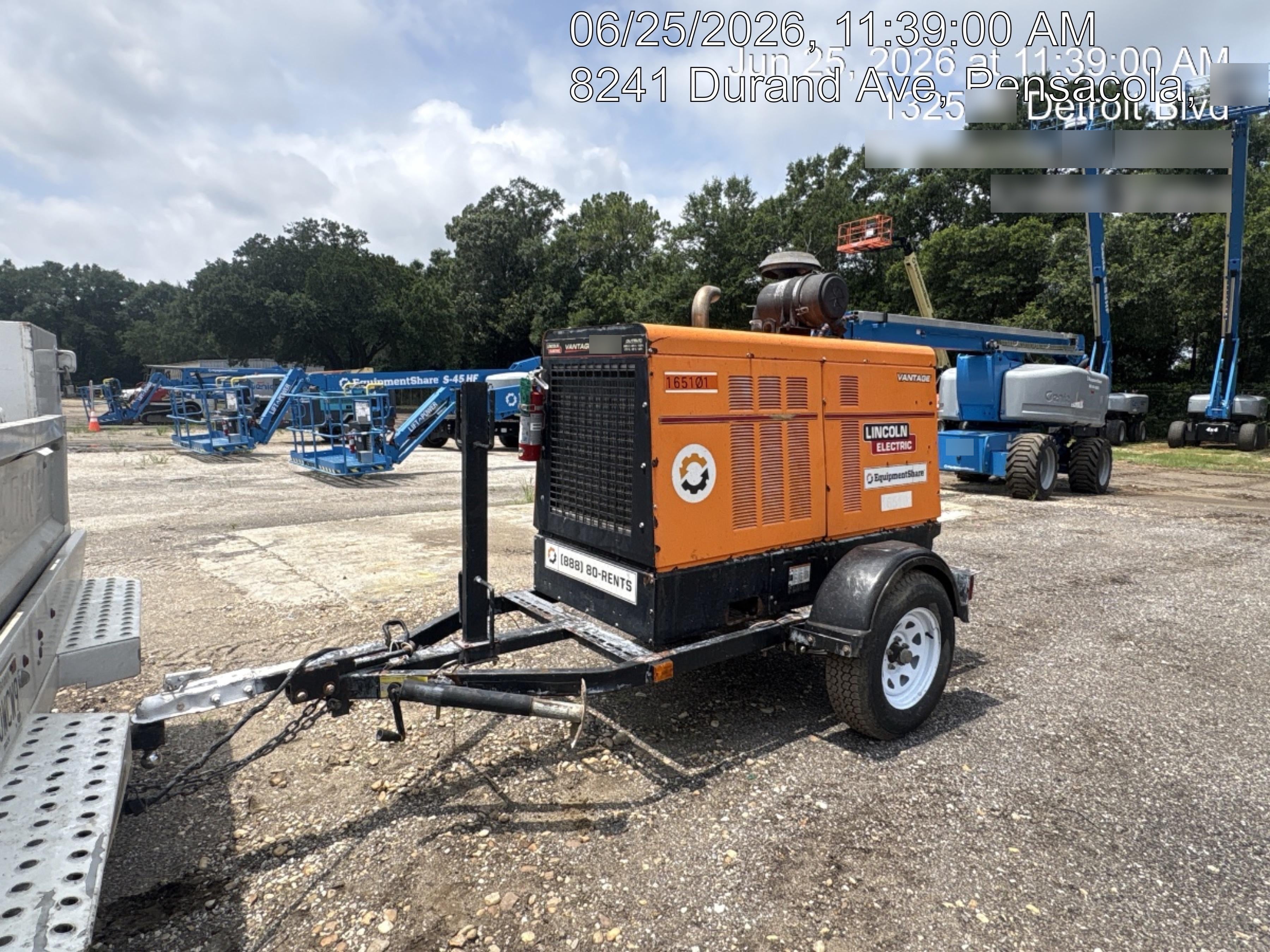 2021 Lincoln Electric Vantage 549X Ready Pak 3, ORANGE (includes trailer, cable rack, fender light kit)
