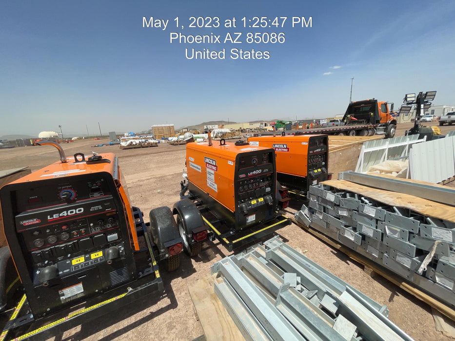 2023 Lincoln Electric LE400 Kubota V1505, Trlr, Cable Rack, Light Kit, ES Decals, T3