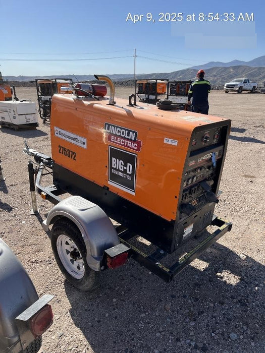 2022 Lincoln Electric LE400 Kubota V1505, Trlr, Cable Rack, Light Kit, ES Decals, T3