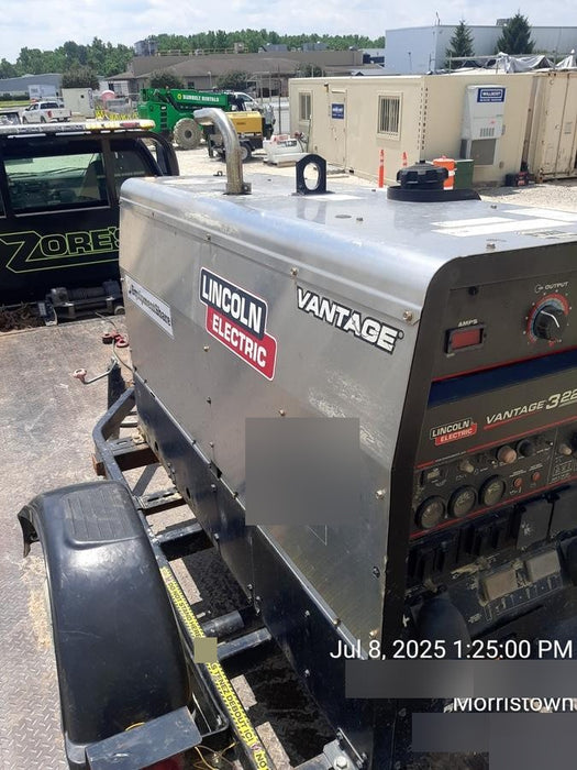 2019 Lincoln Electric Vantage 322 Ready-Pak 3, Two Wheel Trailer, Fender and Light Kit, Cable Rack