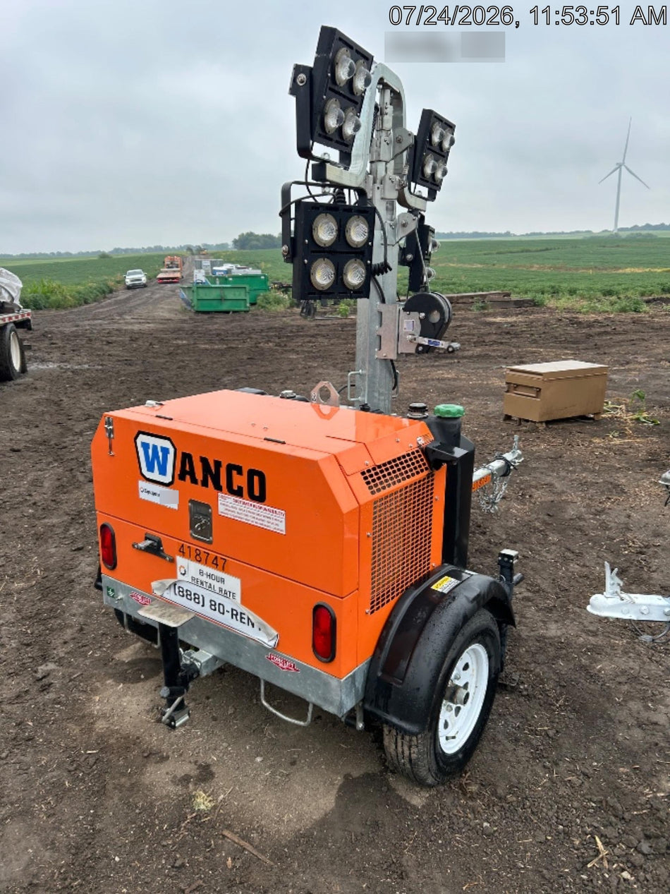 2024 Wanco WLTT-4MM4K Diesel, Deep Sea Controller, Shore Power Plug, Auto Start, (4) 350W LED Floodlights, 4kW Generator, 60 Gal Fuel Tank, 2" Ball, T3