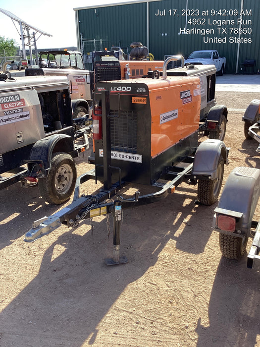 2022 Lincoln Electric LE400 Kubota V1505, Trlr, Cable Rack, Light Kit, ES Decals, T3