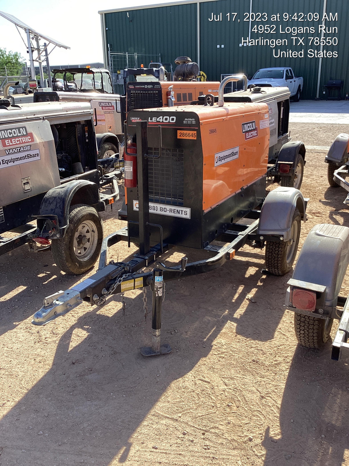 2022 Lincoln Electric LE400 Kubota V1505, Trlr, Cable Rack, Light Kit, ES Decals, T3