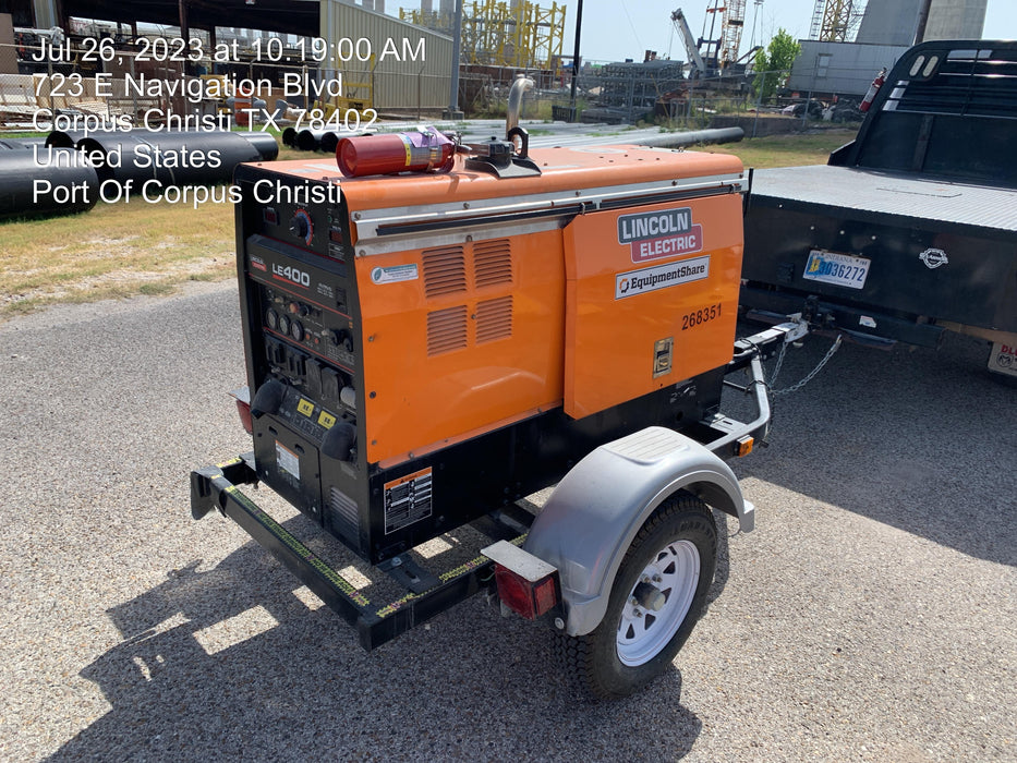 2022 Lincoln Electric LE400 Kubota V1505, Trlr, Cable Rack, Light Kit, ES Decals, T3