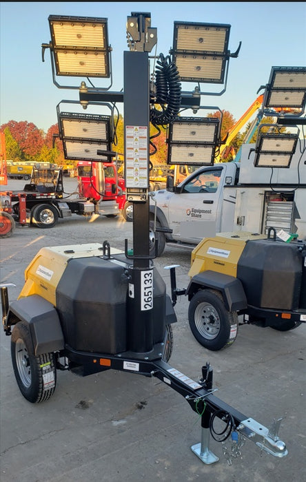 2022 Allmand NLV3GR (4) LED Light Fixture 350W, 23' Vertical Mast, 3kW Prime, Towable, ES Decals, T3