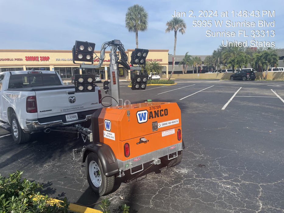 2023 Wanco WLTT-4MM4K Diesel, Deep Sea Controller, Shore Power Plug, Auto Start, (4) 350W LED Floodlights, 4kW Generator, 60 Gal Fuel Tank, 2" Ball, T3