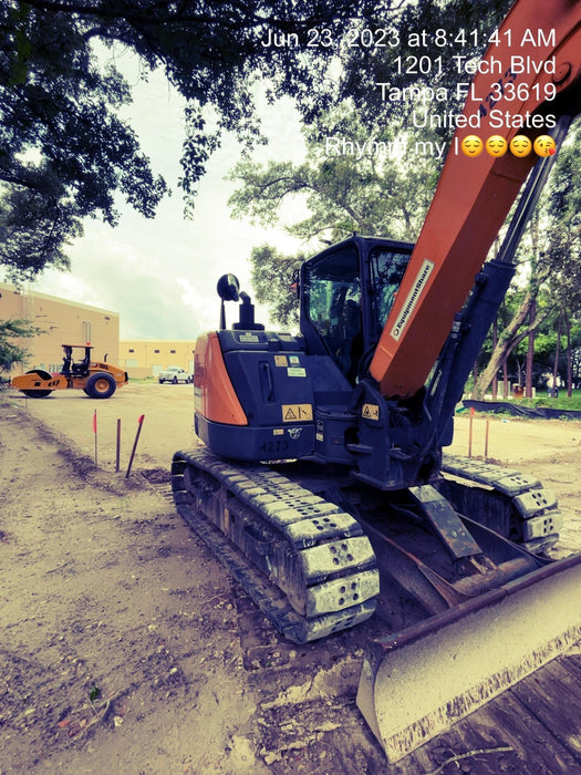 2018 Case CX80C CLOSED CAB, A/C, RUBBER TRACKS PADS, 7'-2" ARM