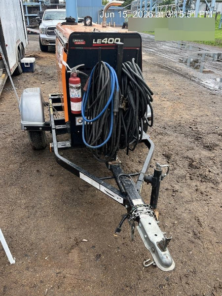 2022 Lincoln Electric LE400 Kubota V1505, Trlr, Cable Rack, Light Kit, ES Decals, T3