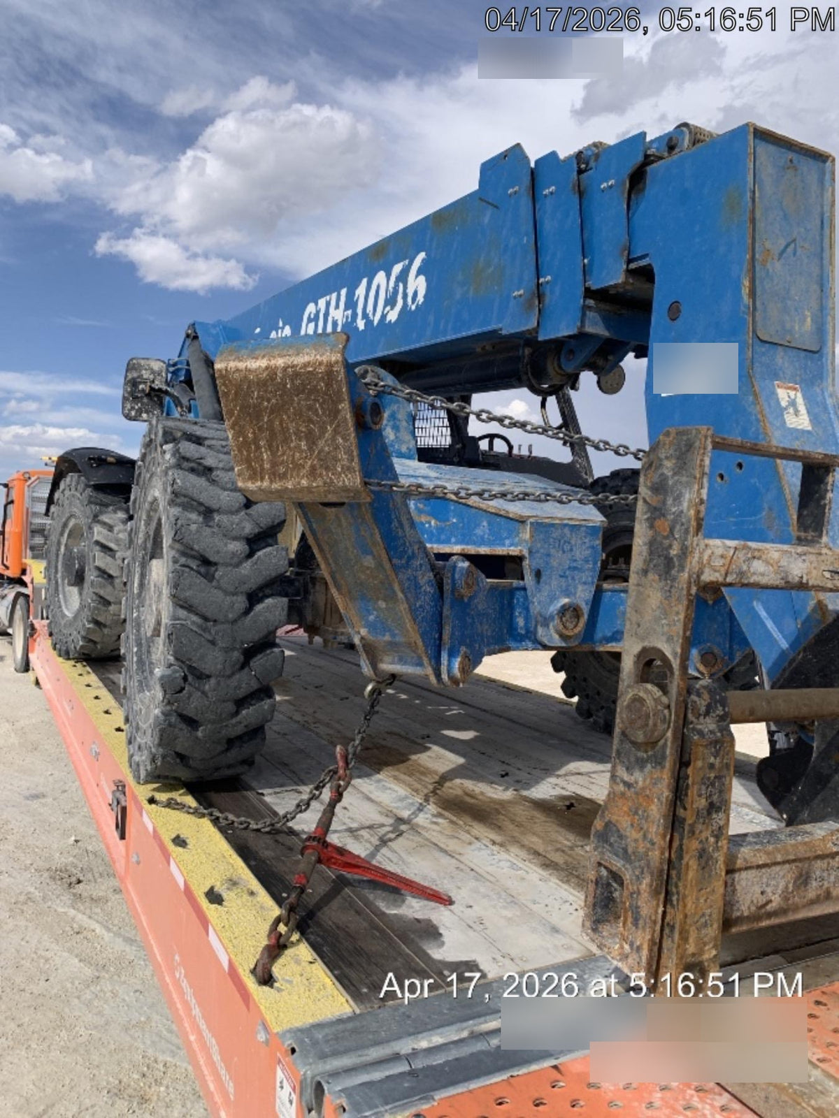 2018 Genie GTH-1056 GTH-1056 w/Open ROPS, Solid Tires, Work Lights, 60" carriage/forks, cab mesh, beacon