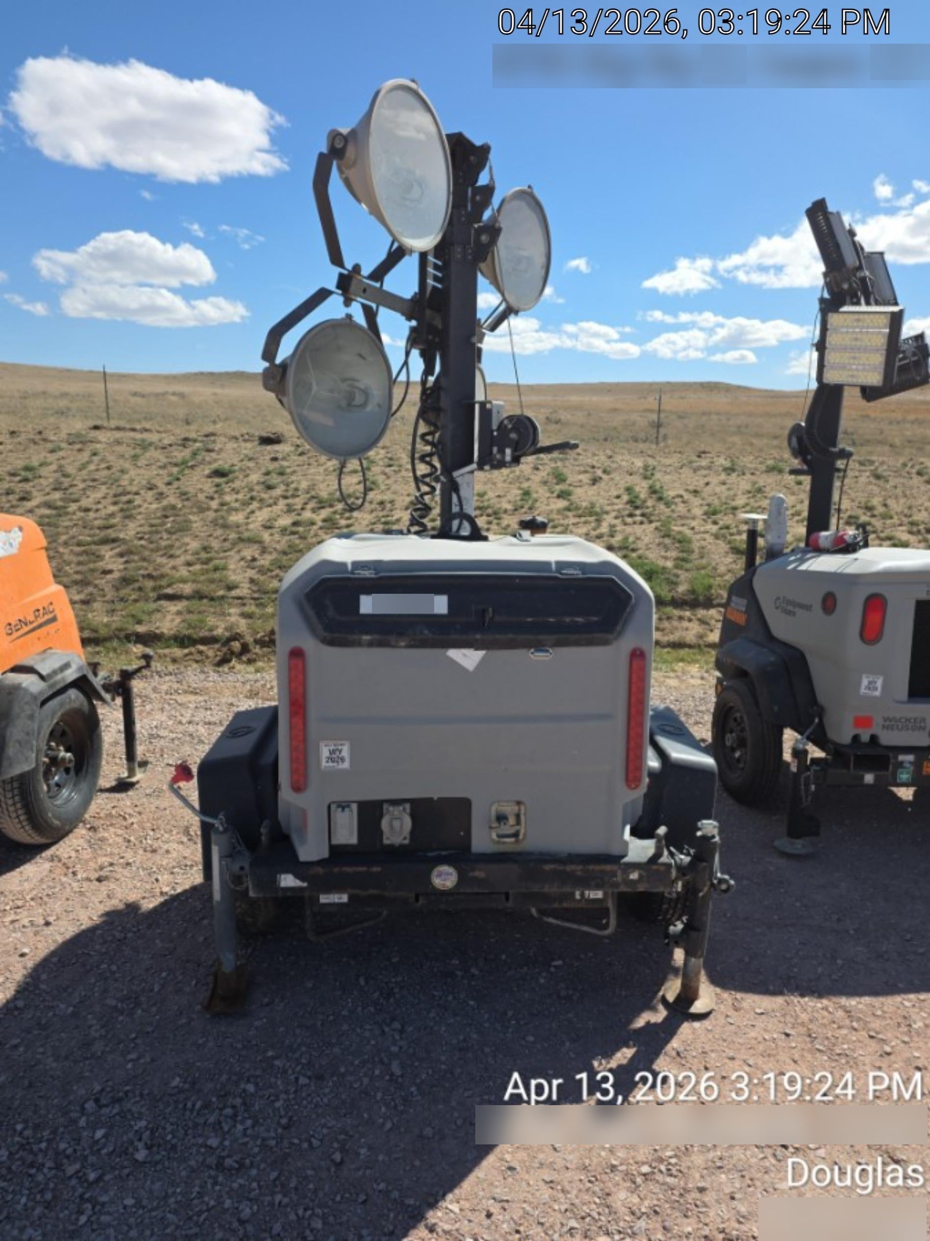 2018 Wacker Neuson LTV6K-MH Wacker Neuson LTV6K Mobile Light Tower w/Fuel Level Sensor Installed