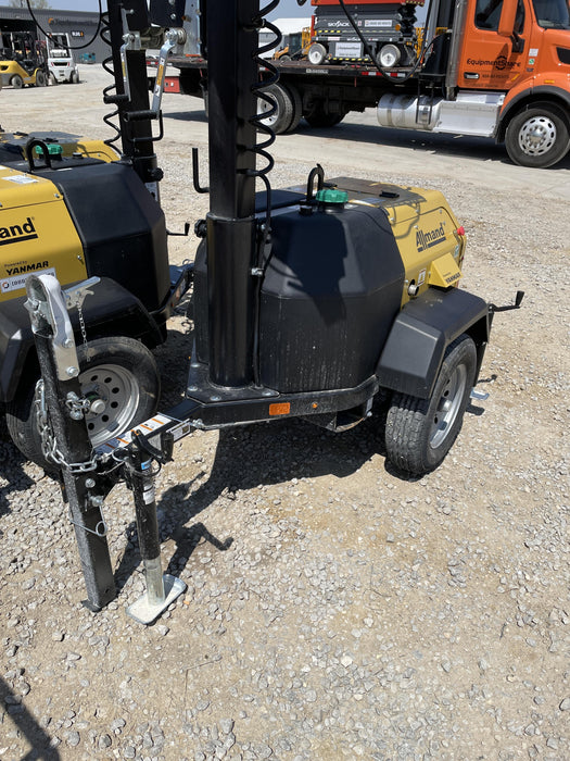 2022 Allmand NLV3GR (4) LED Light Fixture 350W, 23' Vertical Mast, 3kW Prime, Towable, ES Decals, T3