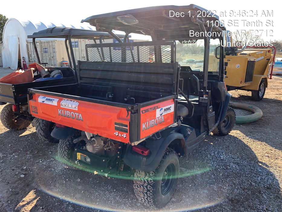 2019 Kubota RTV-X1140 4wd Utility Cart, LED Strobe, Windshield Tempered Glass, Pastic Canopy, Wire Harness Kit, Backup Alarm
