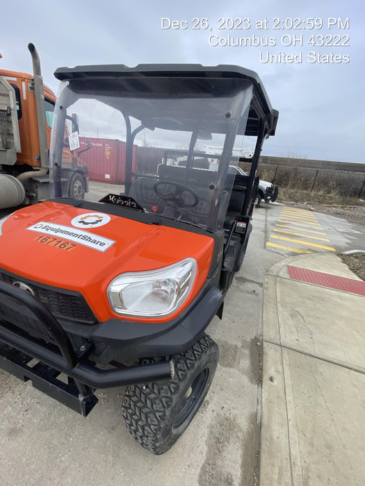 2022 Kubota RTV-X1140W-H Plastic Canopy, Windshield Acrylic Clear, LED Strobe Light, Wire Harness Kit, Back up Alarm