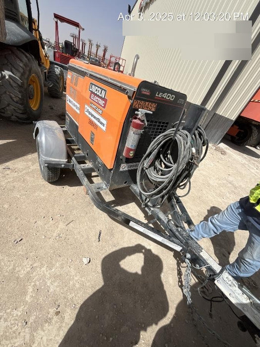 2022 Lincoln Electric LE400 Kubota V1505, Trlr, Cable Rack, Light Kit, ES Decals, T3