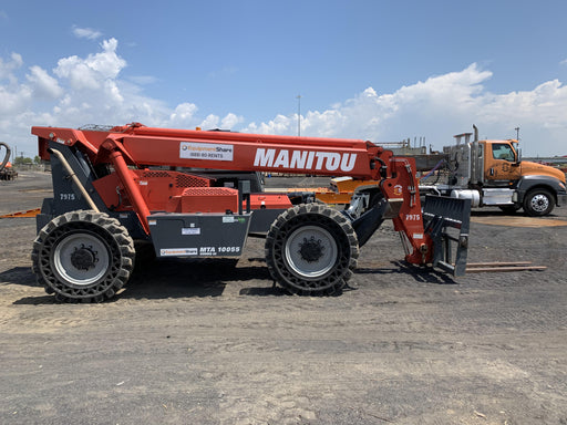 2018 Manitou MTA10055 Manitou MTA 10055 w/Cab/Heat/AC, Work Lights/Strobe, Aux Hyd, Solid Tires, Lift Hook, 66" Carriage, 60" Forks