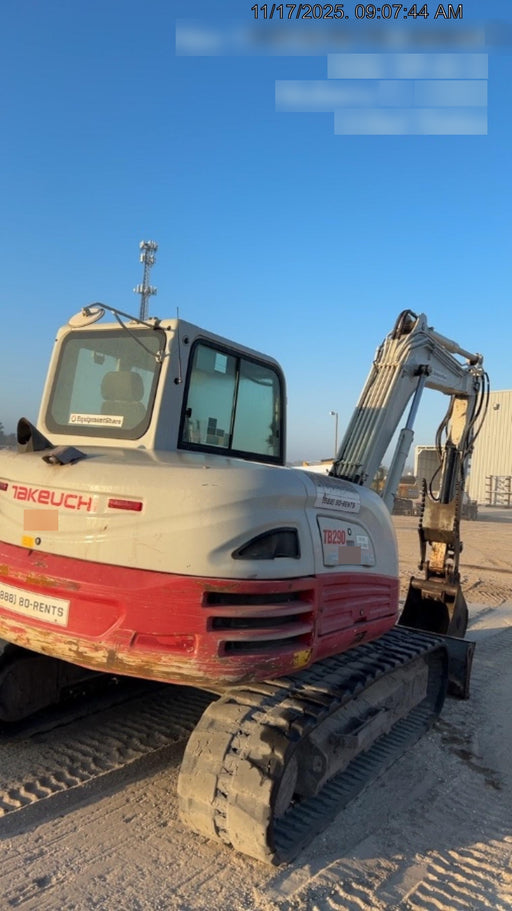 2020 Takeuchi TB290C Cab/Heat/Air, Rubber Tracks, Manual TAG QC