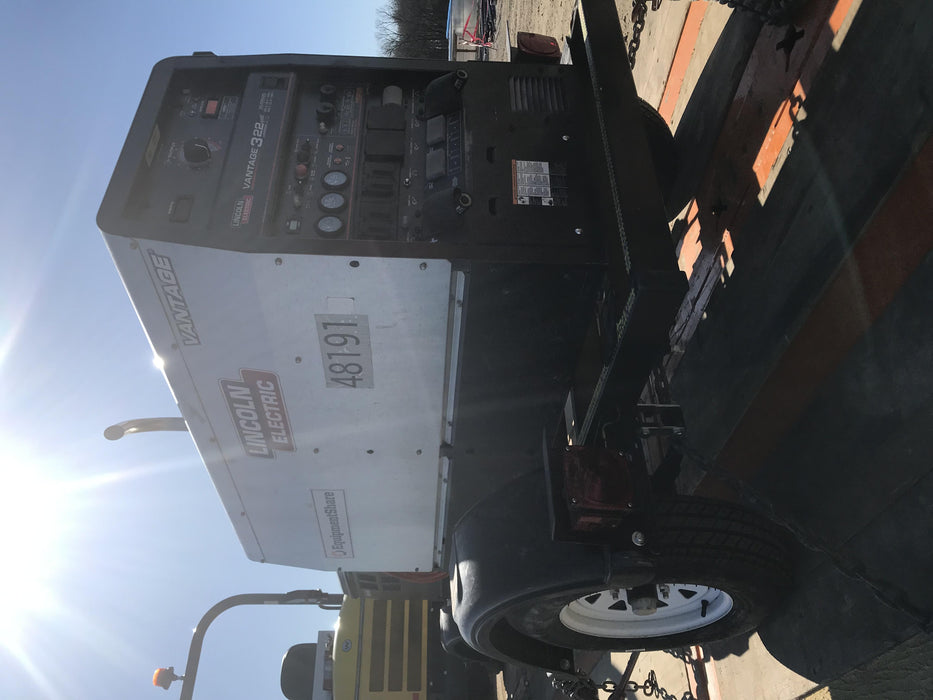 2019 Lincoln Electric Vantage 322 Ready-Pak 3, Two Wheel Trailer, Fender and Light Kit, Cable Rack