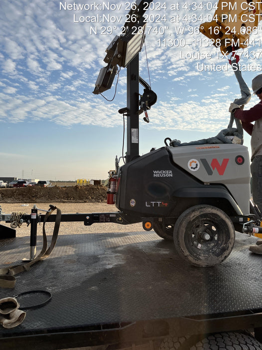 2024 Wacker Neuson LTT4 Diesel, Kohler KDW702, Deep Sea Controller, Auto Start, LED 320W, Bypass Outlet, T3