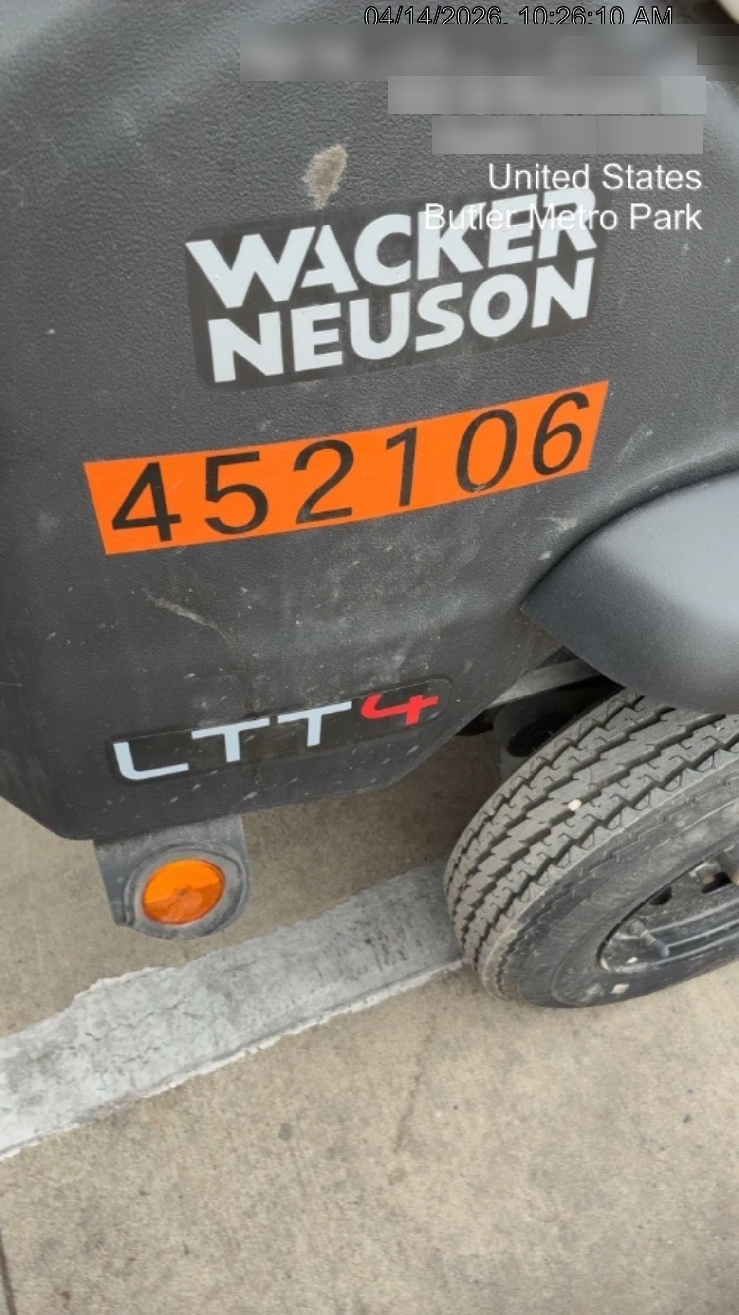 2024 Wacker Neuson LTT4 Diesel, Kohler KDW702, Deep Sea Controller, Auto Start, LED 320W, Bypass Outlet, T3