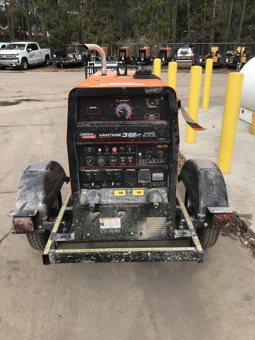 2021 Lincoln Electric Vantage 322 Vantage 322 Ready Pak 3 w/ Decals, ORANGE (includes trailer, cable rack, fender light kit) NO Telematics