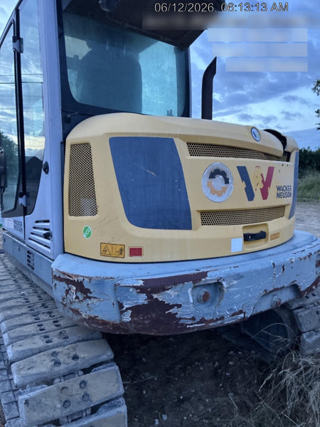 Wacker Neuson ET90 Enclosed Cab, Hybrid Tracks, Long Dipperstick, Bucket