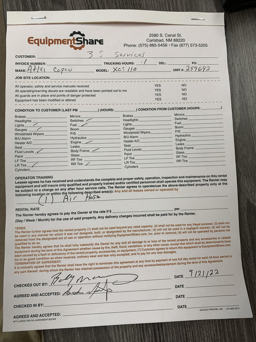 2022 ATLAS COPCO XAS 110