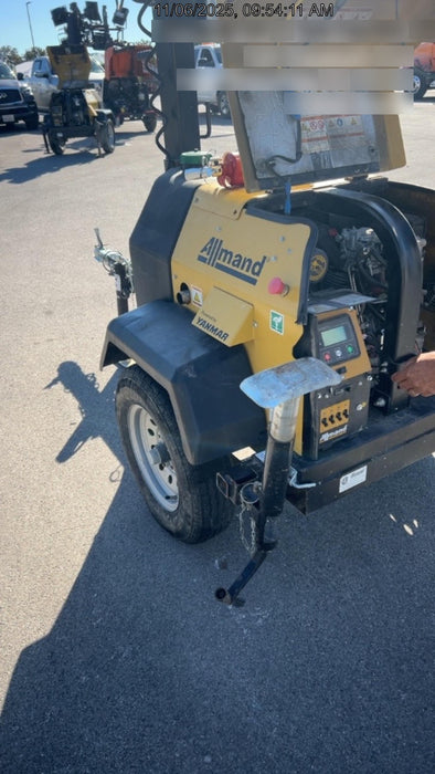 2022 Allmand NLV3GR (4) LED Light Fixture 350W, 23' Vertical Mast, 3kW Prime, Towable, ES Decals, T3