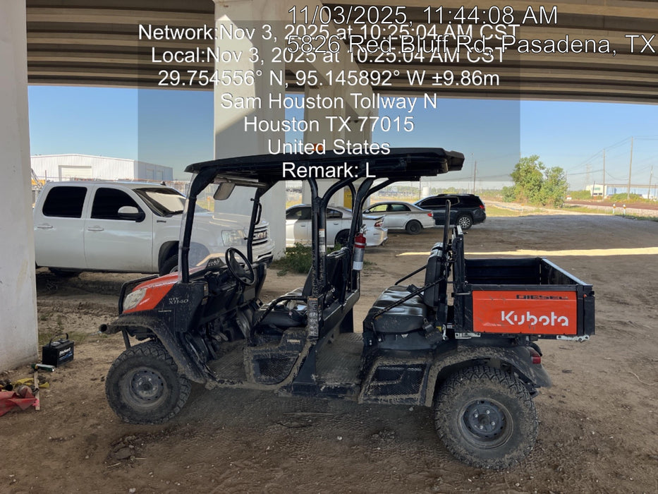 2021 Kubota RTV-X1140W-H Plastic Canopy, Windshield Acrylic Clear, LED Strobe Light, Wire Harness Kit, Back up Alarm