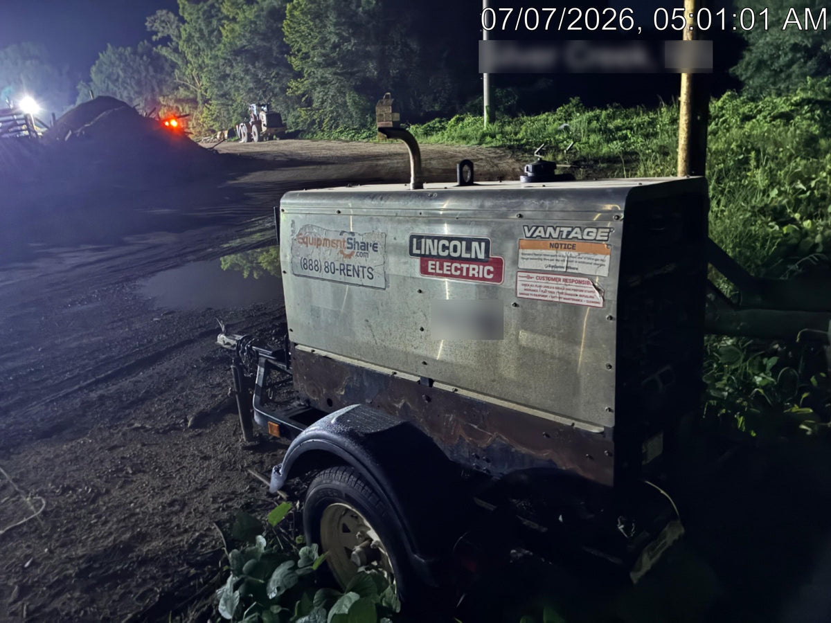 2018 Lincoln Electric Vantage 322 Lincoln Vantage 322 Welder Ready Pak 3 - Vantage 322, Trailer, Fender and light kit, Cable rack