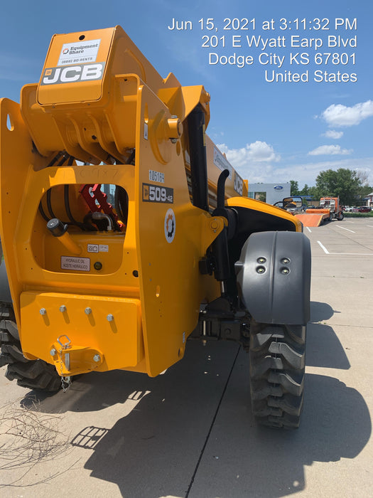 2020 JCB 509-42 Canopy, Solid Tires, Work Lights, Beacon, Aux Hydraulics, Back up Alarm, Lifting Eye, ES Decals