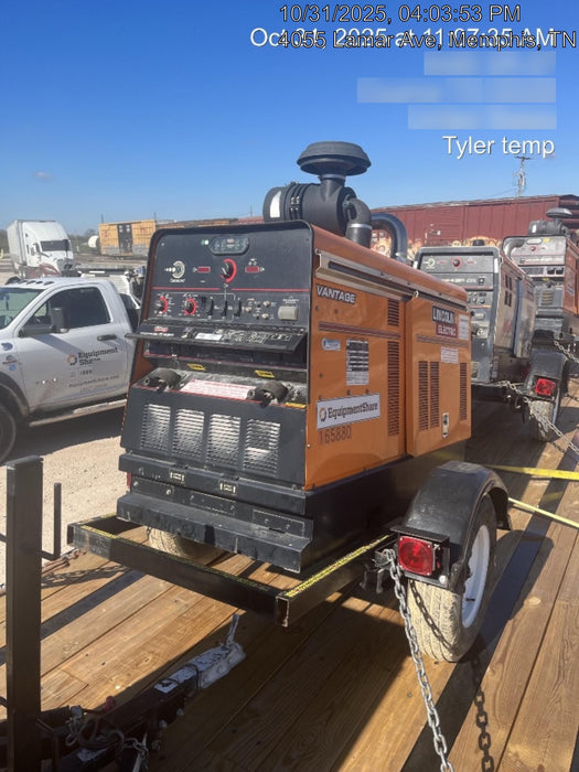 2021 Lincoln Electric Vantage 549X Ready Pak 3, ORANGE (includes trailer, cable rack, fender light kit)