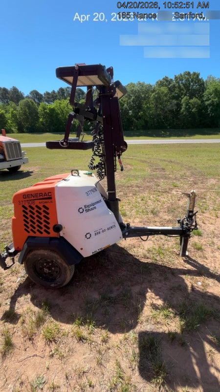 2023 Generac MLT2 Diesel, Flex Switch 120V Input, Powerzone Controller, 
(4) 320W LED Lights, 4kW Generator, 39.9 Gal Fuel Tank, 2" Ball, T3